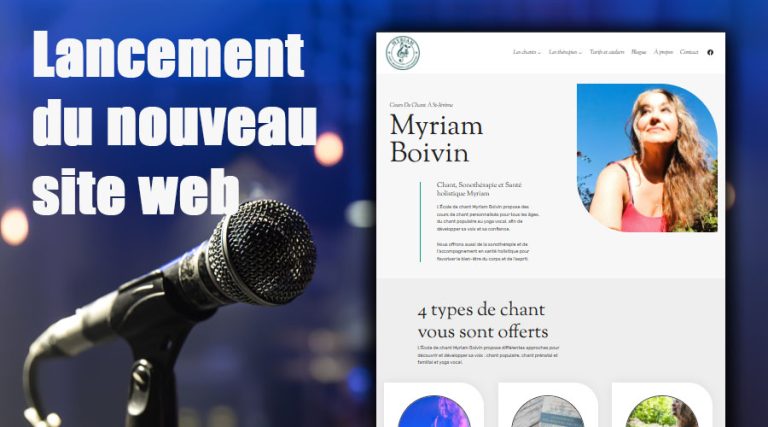 Je suis fière de vous présenter mon nouveau site Web!